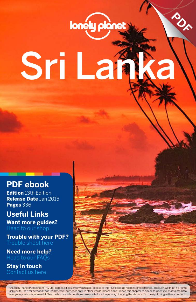 Sri Lanka 13th Edition Ryan Ver Berkmoes