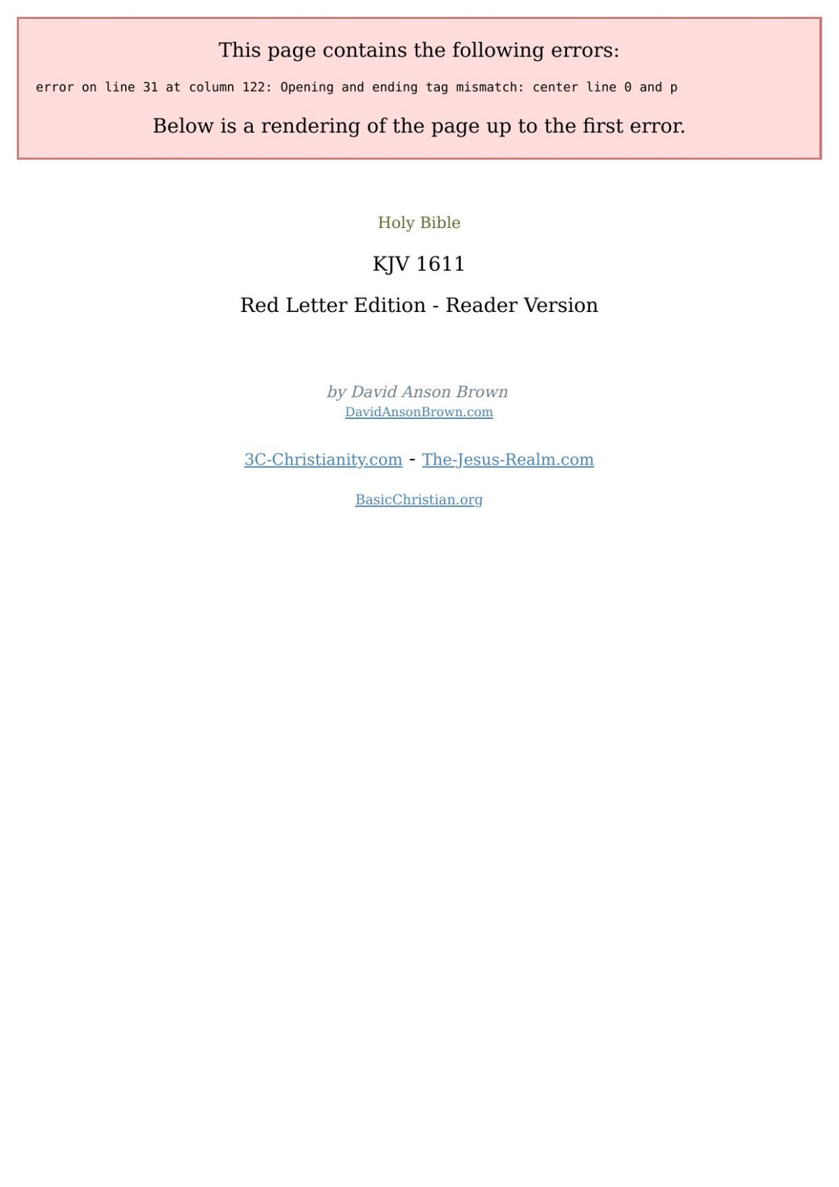 Holy Bible Kjv 1611 Reader Edition Basicchristianorg Kjv 1611