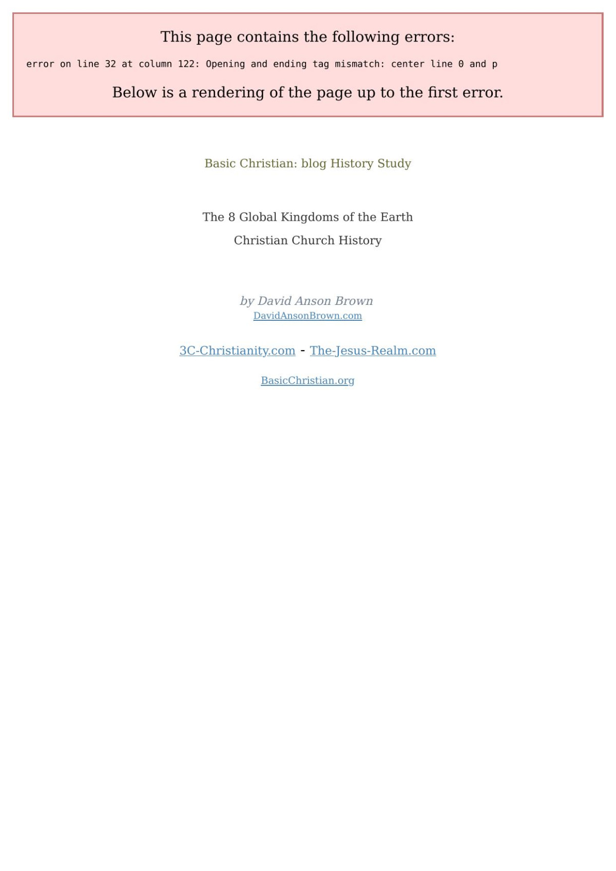 Blog History Study Church History The 8 Global Kingdoms Of The Earth Basicchristianorg David Anson Brown
