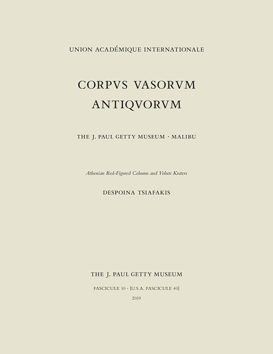 Corpus Vasorum Antiquorum Fascicule 10 Athenian Redfigure Column And Volute Kraters Despoina Tsiafakis Tsiafakis