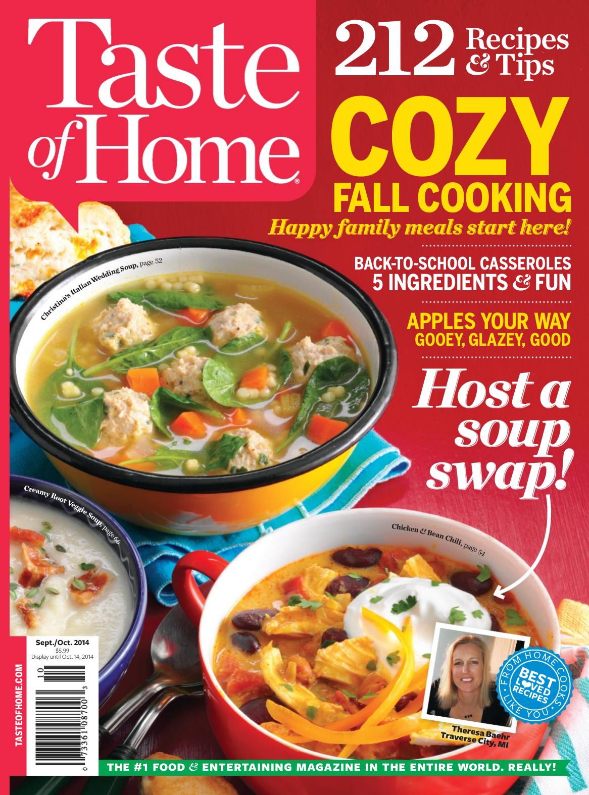 Taste Of Home Septemberoctober 2014 Taste Of Home
