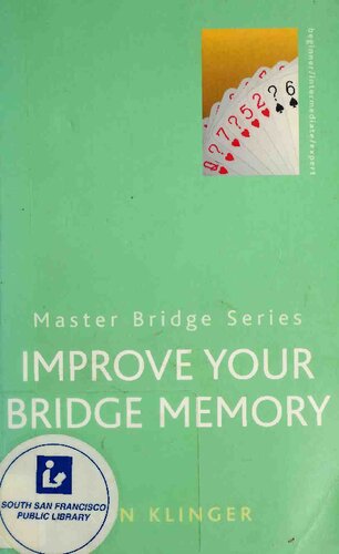 Improve Your Bridge Memory Master Bridge Series Ron Klinger