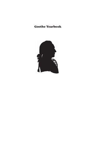 Goethe Yearbook 28 Patricia Anne Simpson Birgit Tautz