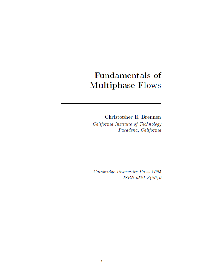 Fundamentals Of Multiphase Flows Christohpher E Brennen