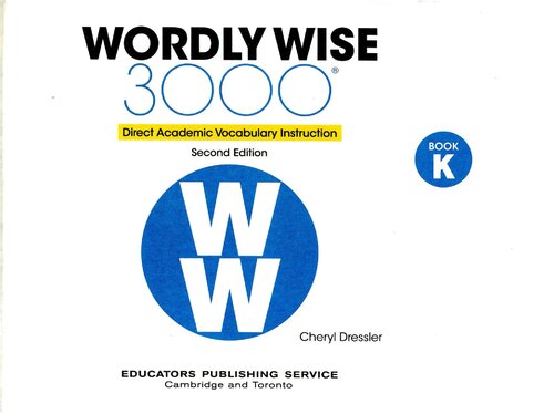 Wordly Wise Grade K Student Kenneth Hodkinson