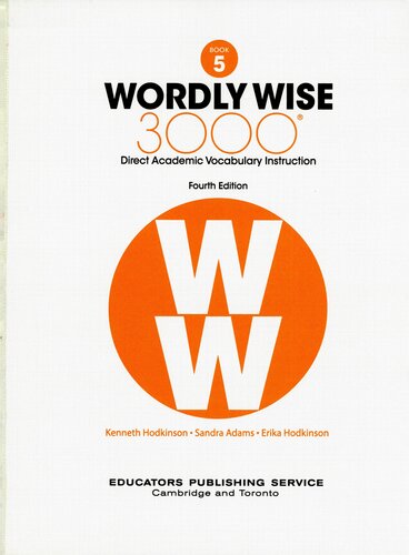 Wordly Wise Book 5 3000 Direct Academic Vocabulary Instruction Answer Key Kenneth Hodkinson