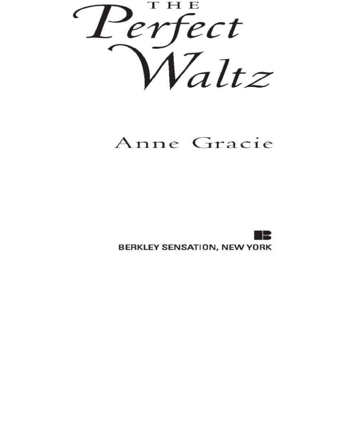 The Perfect Waltz Anne Gracie Gracie Anne
