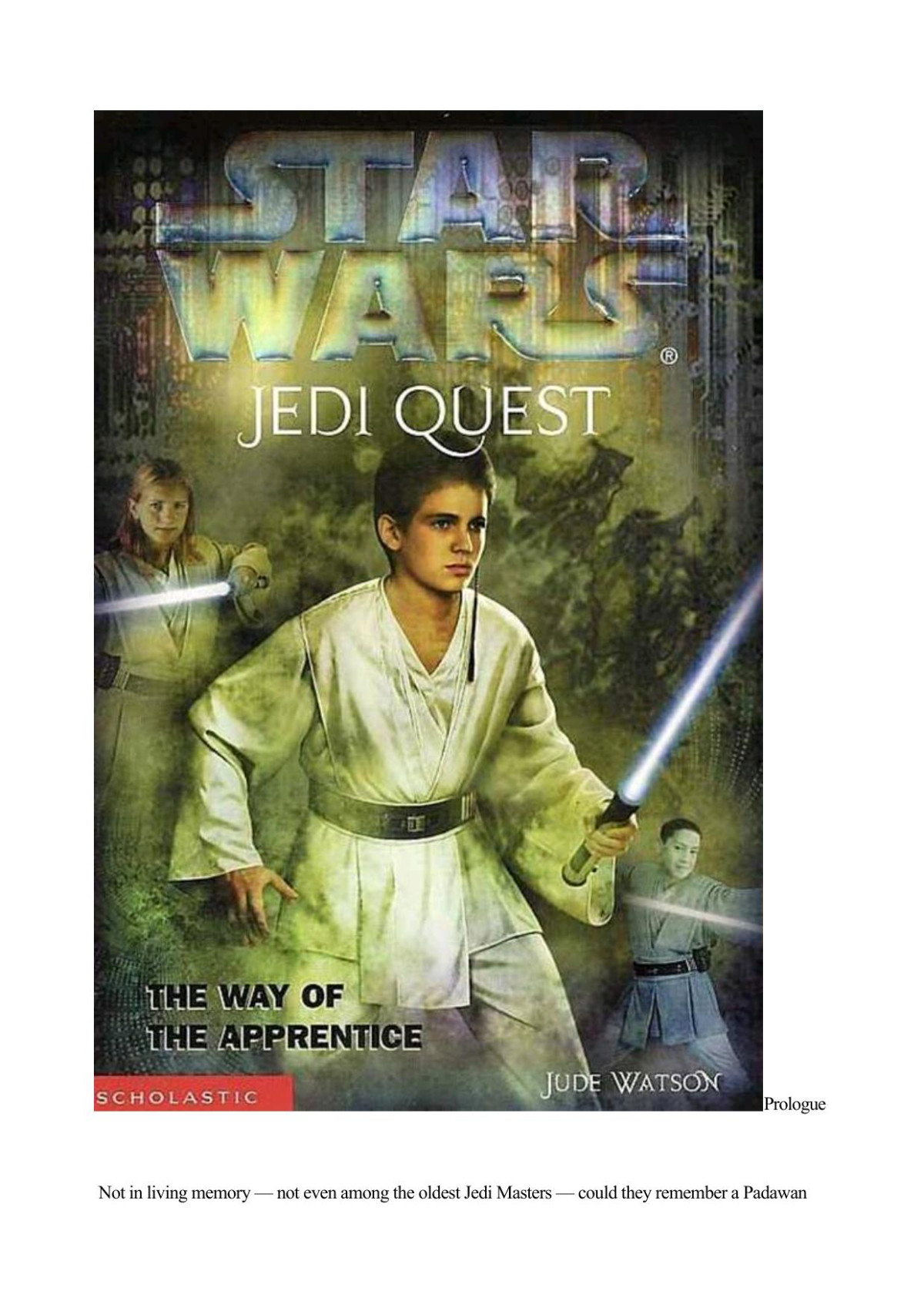 Star Wars Jedi Quest The Way Of The Apprentice 1st Edition Watson