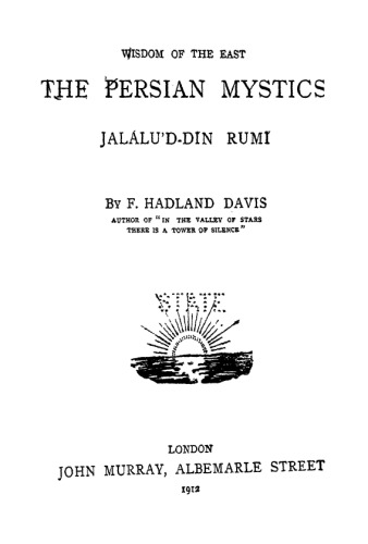 Wisdom Of The Eas Tthe Persian Mystics Jalaluddin Rumi