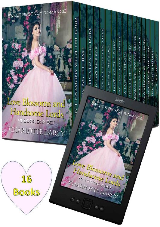 Love Blossoms And Handsome Lords 16book Box Set Charlotte Darcy Darcy