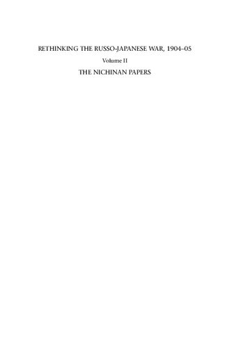 Rethinking The Russojapanese War 190405 The Nichinan Papers John Jay Chapman