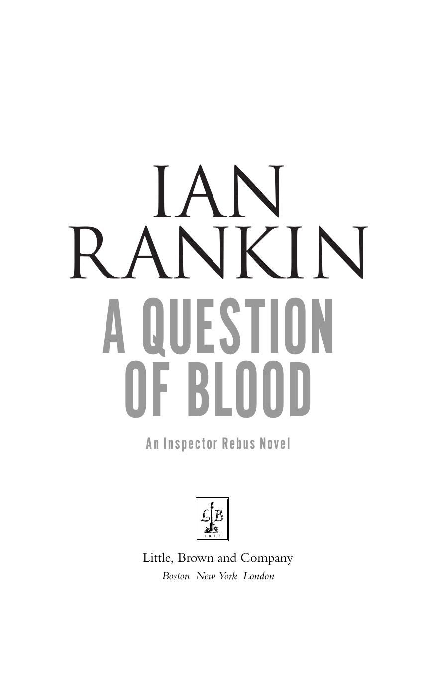 A Question Of Blood Inspector Rebus 14 Ian Rankin