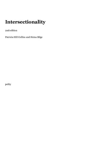 Intersectionality 2nd Edition Patricia Hill Collins And Sirma Bilge