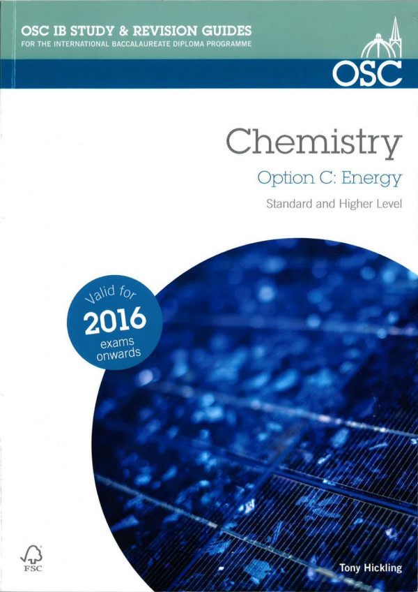 Chemistry Option C Energy Tony Hickling