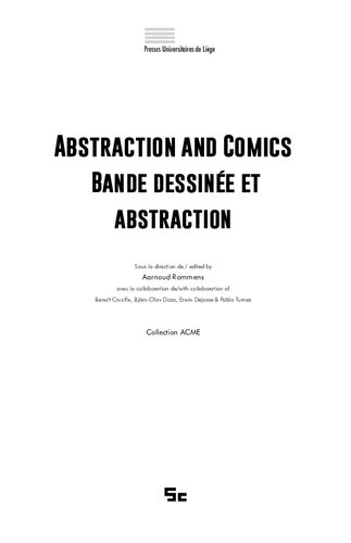 Abstraction And Comics 1st Edition Aarnoud Rommens Benot Crucifix