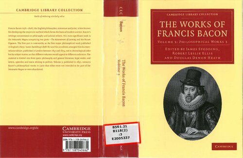 The Works Of Francis Bacon Francis Bacon