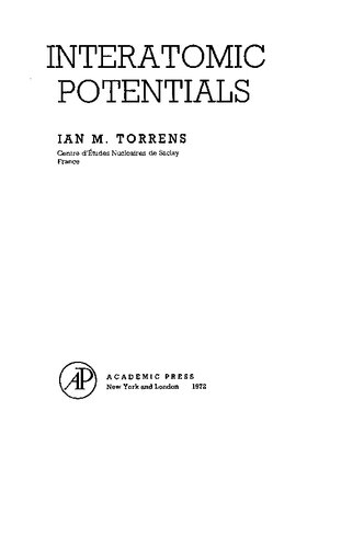 Interatomic Potentials Iam Torrens