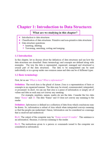Data Structures And Applications A Simple And Systematic Approach Padma Reddy