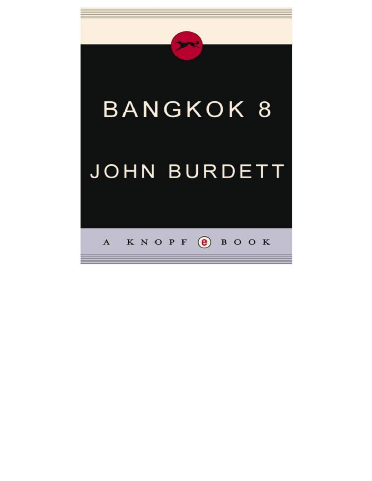 Bangkok 8 John Burdett Burdett John