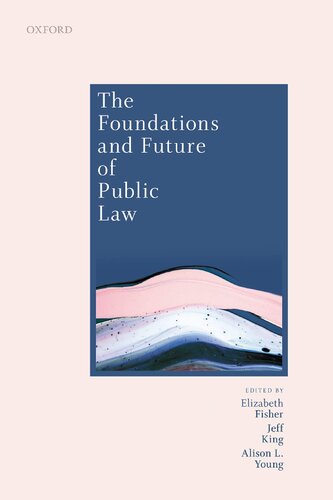 The Foundations And Future Of Public Law Elizabeth Fisher Editor