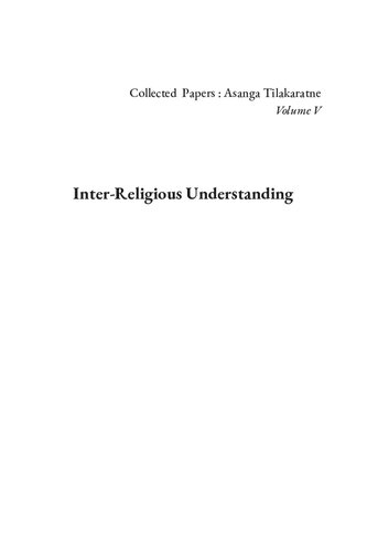 Interreligious Understanding Asanga Tilakaratne