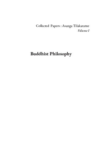 Buddhist Philosophy Asanga Tilakaratne