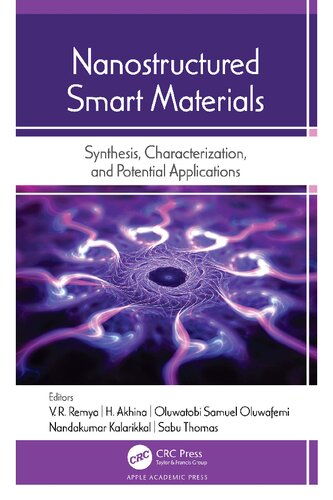 Nanostructured Smart Materials Synthesis Characterization And Potential Applications V R Remya
