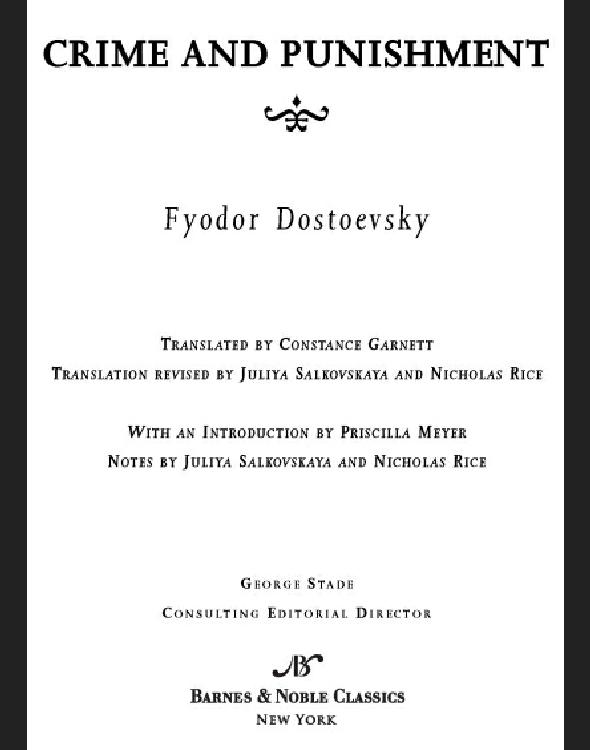 Crime And Punishment Dostoevsky Fyodor