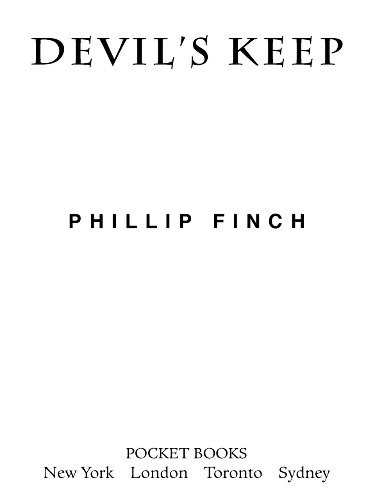 Devils Keep Finch Phillip
