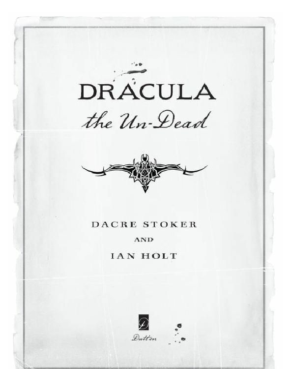 Dracula The Undead Stoker Dacre