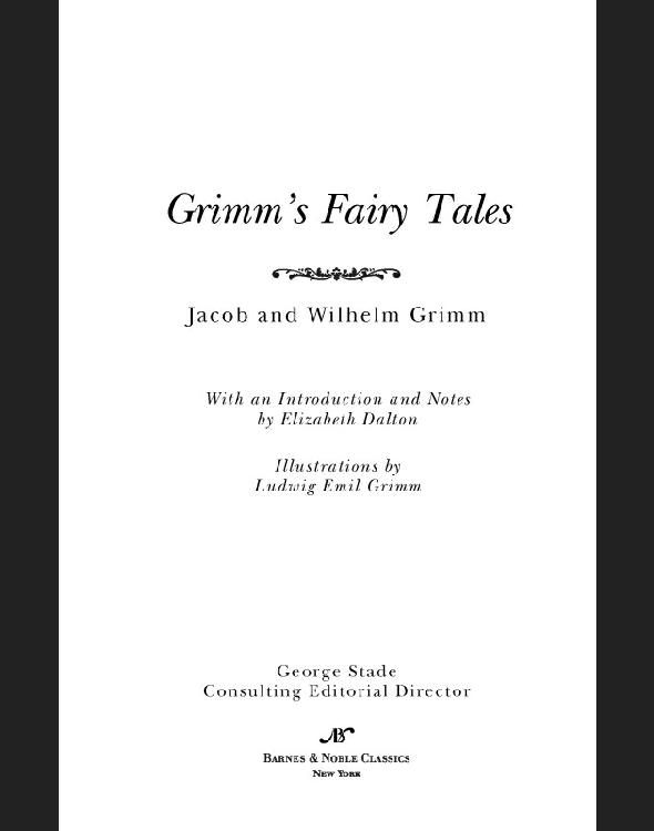 Grimms Fairy Tales Brothers Grimm