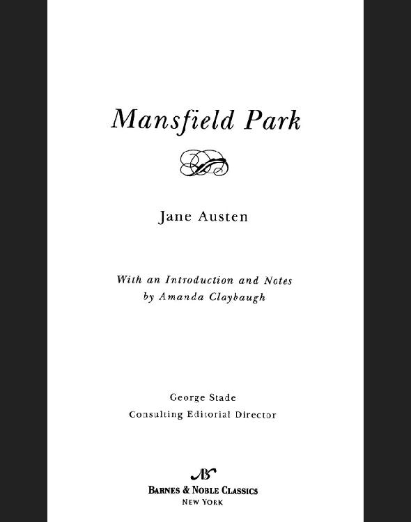 Mansfield Park Austen Jane