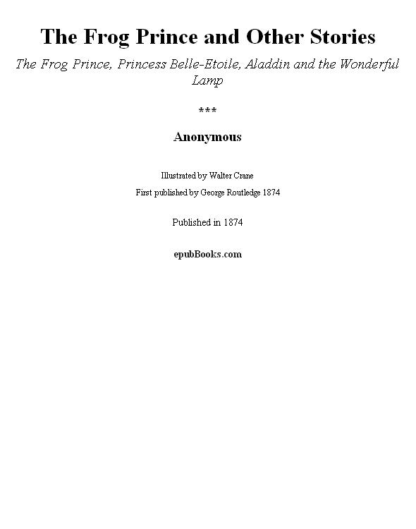 The Frog Prince And Other Stories