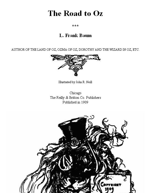 The Road To Oz Baum L Frank