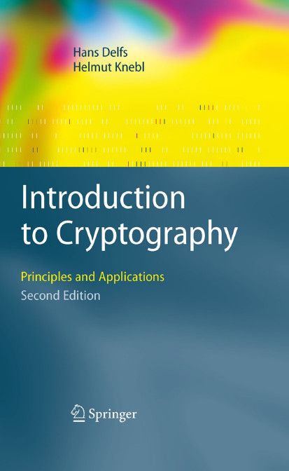 Introduction To Cryptography Principles Delfs Hans