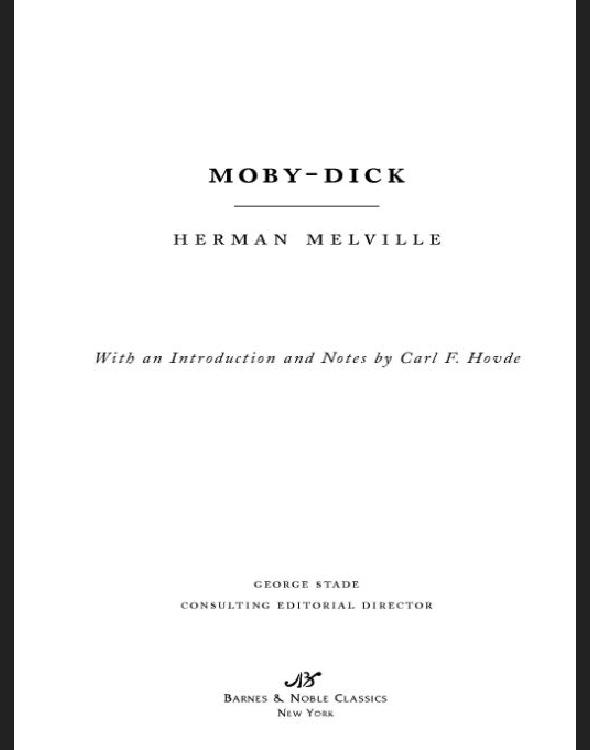 Mobydick Melville Herman