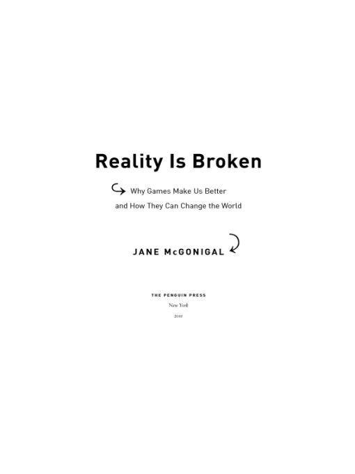 Reality Is Broken Jane Mcgonigal
