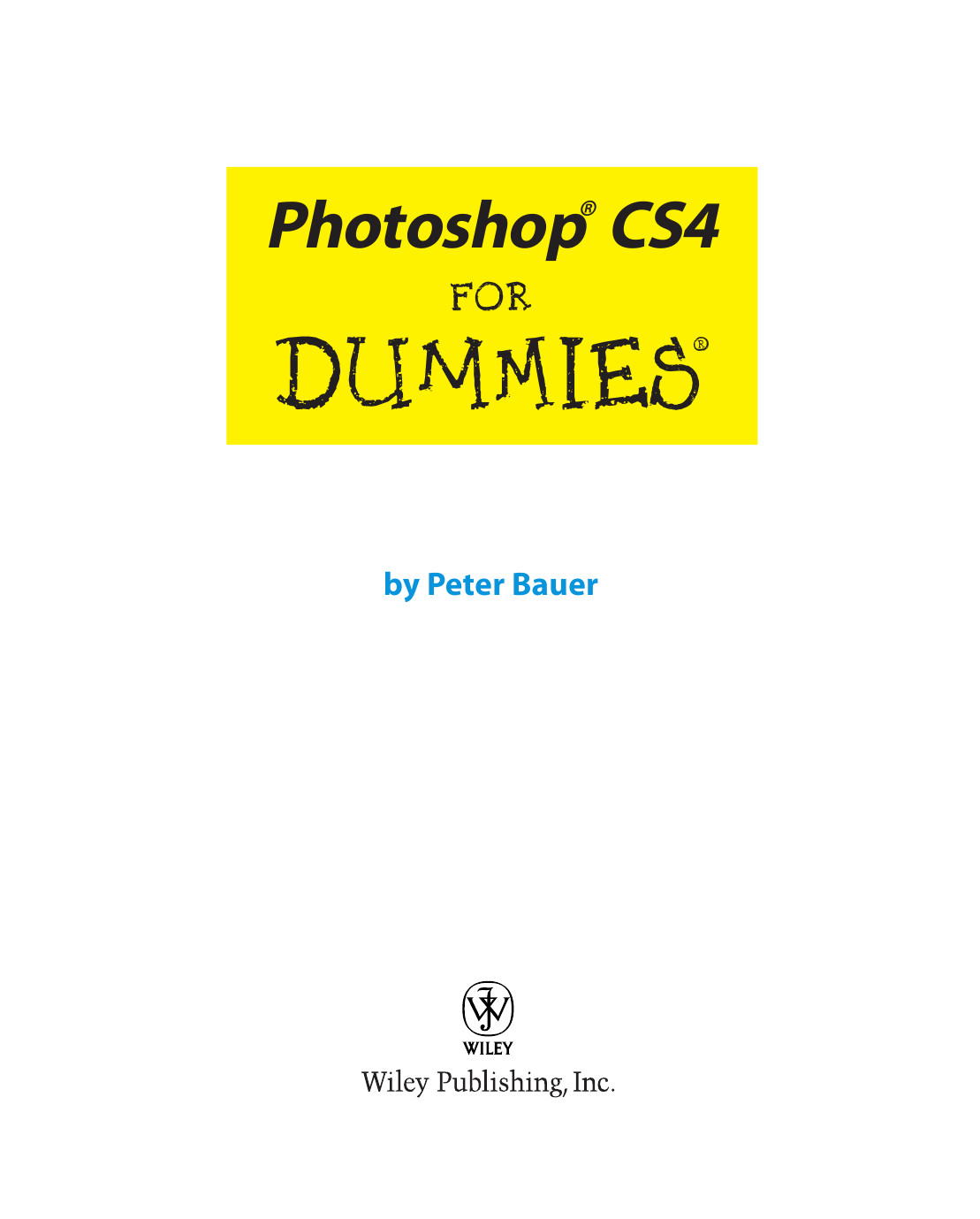Photoshop Cs4 For Dummies Bauer Peter