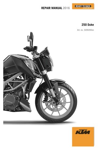 Ktm 250 Duke Repair Manual 2016 Ktm Sportmotorcycle Gmbh
