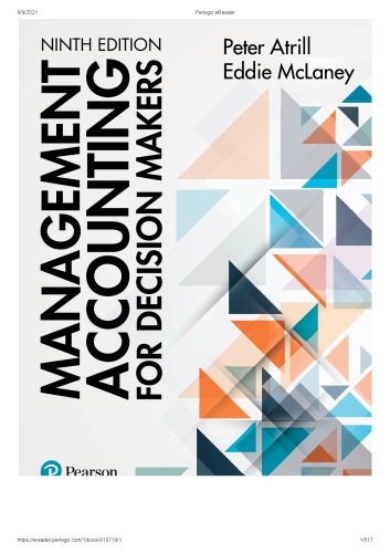 Management Accounting For Decision Makers 9th Edition Peter Atrill Eddie Mclaney
