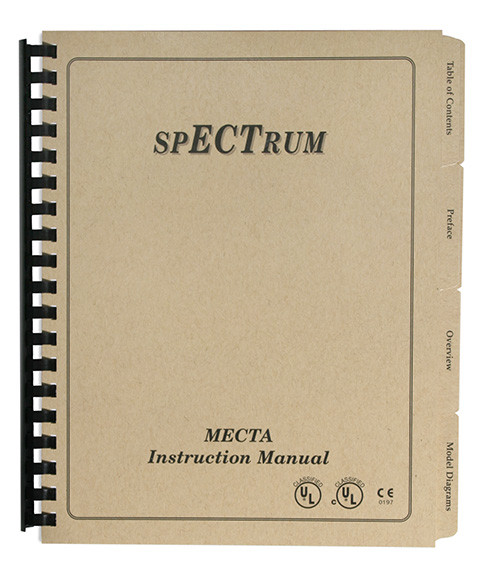 Mecta Spectrum Instruction Manual 100 Joules 1st Edition Mecta Corporation