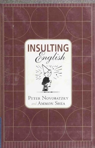 Insulting English Peter Novobatzky Ammon Shea