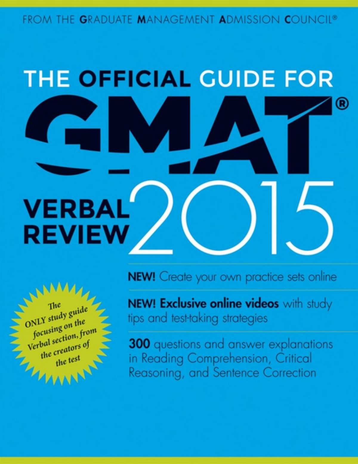 The Official Guide For Gmat Verbal Review 2015 Graduate Management Admission Council Gmac