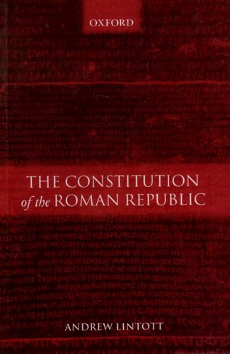 The Constitution Of The Roman Republic Andrew Lintott