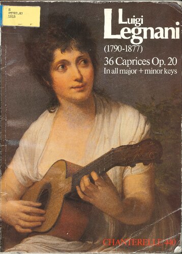 Luigi Legnani 36 Caprices Op20 17901877 For The Guitar In All Major And Minor Keys Legnani