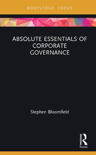 Absolute Essentials Of Corporate Governance Stephen Bloomfield