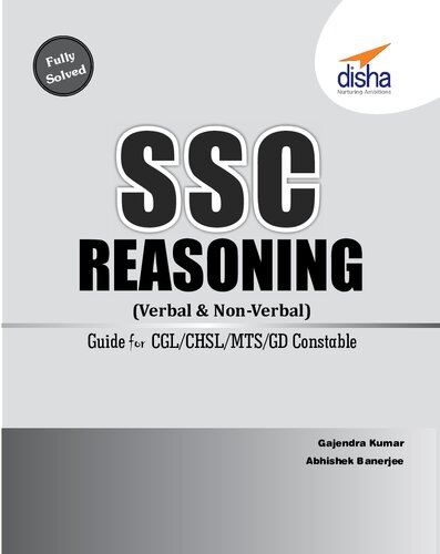 Ssc Reasoning Verbal Nonverbal Guide For Cgl Chsl Mts Gd Constable Stenographer Gajendra Kumar