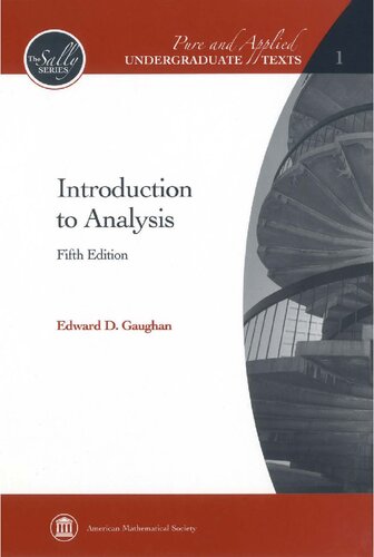 Introduction To Analysis 5th Edition Edward Gaughan