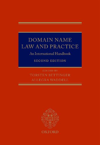 Domain Name Law And Practice An International Handbook 2nd Edition Torsten Bettinger Editor