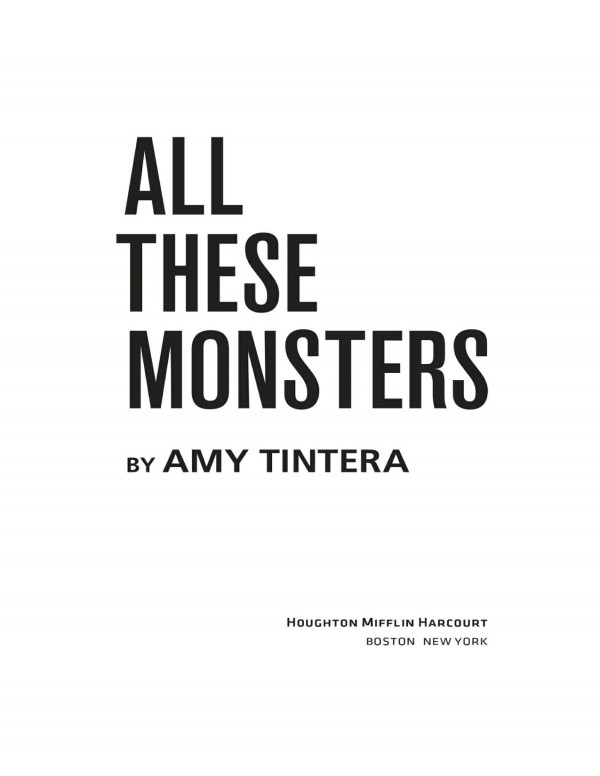 All These Monsters Amy Tintera